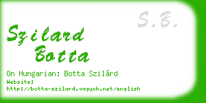 szilard botta business card